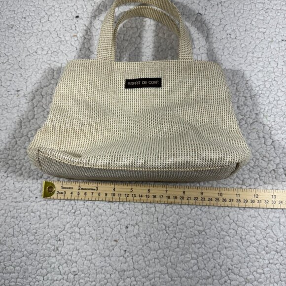 Esprit 1990s Y2K Vintage Raffia Mini Tote Bag Magnetic Closure Cottagecore - Picture 8 of 9